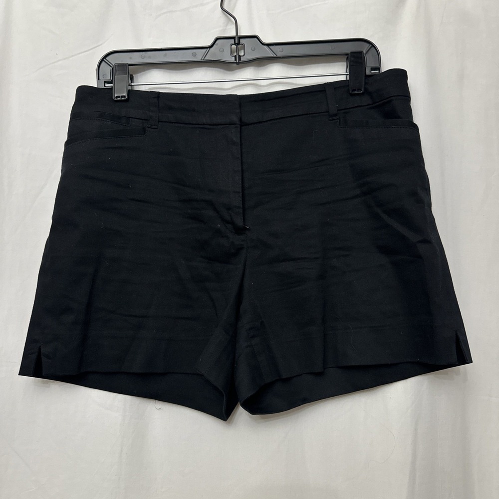 White House Black Market Black Short Stretch Dress Flat Front w/Pockets - SZ 8